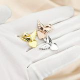 Breast Milk Resin Angel Wing Heart Pendant in 925 Sterling Silver