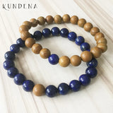 8MM Lapis Lazuli Couples Bracelet His and Hers Gift J-asper Stone