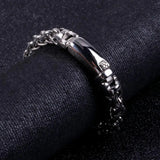 8MM Mens Gold Stainless Steel Chain Link Bracelet Friendship Biker Jewelry