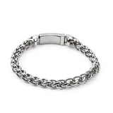 8MM Mens Gold Stainless Steel Chain Link Bracelet Friendship Biker Jewelry