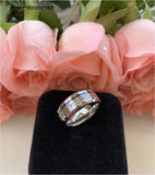 8MM Tungsten Ring Wood & Steel Dragon Inlay Wedding Band Comfort Fit