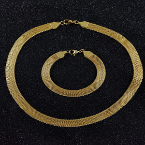 Stainless Steel Mesh Choker Set