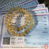 8MM Natural Azeztulite Crystal Bracelet YELLOW Stone Quartz High Frequency