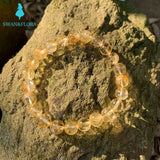 8MM Natural Azeztulite Crystal Bracelet YELLOW Stone Quartz High Frequency