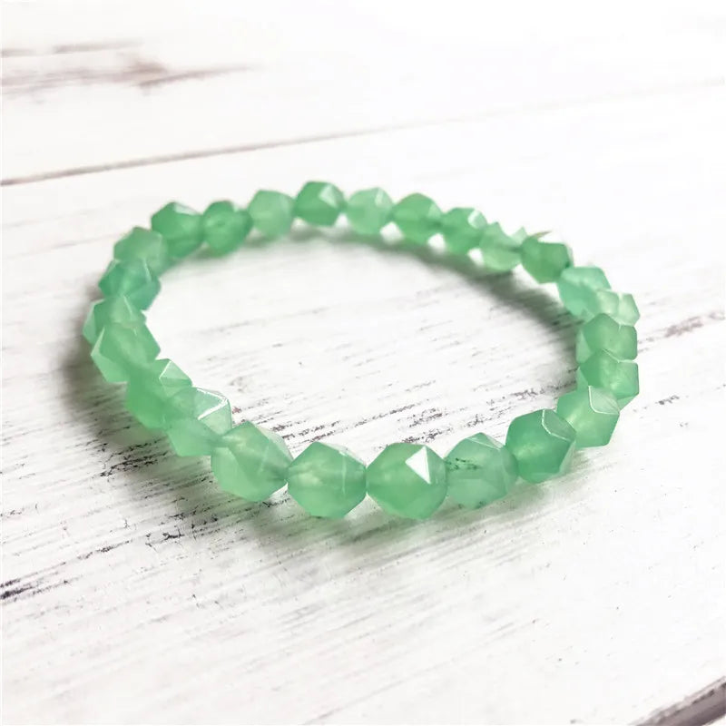 Green Aventurine Bracelet, Men's & Women's Jewelry, Big Beads Charm Wrist