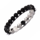 8MM Natural Gem Stone Beads Bracelet Couple Jewelry