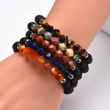 8MM Natural Gem Stone Beads Bracelet Couple Jewelry