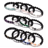 8MM Natural Gem Stone Beads Bracelet Couple Jewelry