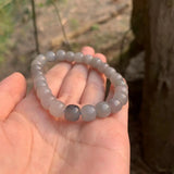 8MM Natural Green Hetian Jade Bracelet for Women