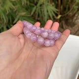 8MM Kunzite Bracelet Titanium Beads 8mm 9mm