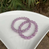 8MM Kunzite Bracelet Titanium Beads 8mm 9mm