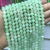 8MM Nat Stone Faceted Aquamarine Morganite Tourmaline Apatite Round Spacer Beads