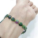 8MM Green Rubys Epidote Zoisite Heart Beads for DIY Jewelry