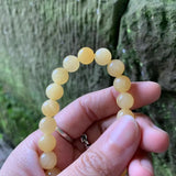 8MM Natural Stone Yellow jade Bracelet Woman Man Gemstone Jewelry