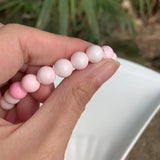 Natural Pink Queen Shell Bead Bracelet for Women