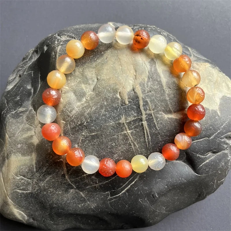 8MM Agate Gemstone Bracelet Xinjiang Tianshan Natural Stone Bead