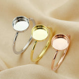 8MM Round Breast Milk Keepsake Resin Ring Settings