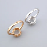 8MM Round Prong Ring Settings 925 Silver Rose Plated DIY Ring Bezel