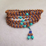 8MM Rudraksha Natural Lapis Lazuli Beads 108 Bracelet