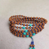8MM Rudraksha Natural Lapis Lazuli Beads 108 Bracelet