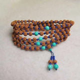 8MM Rudraksha Natural Lapis Lazuli Beads 108 Bracelet