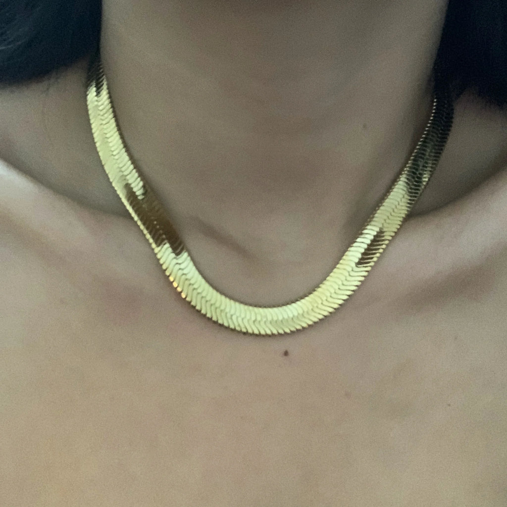 8MM Thick Herringbone Necklace Layering Snake Chain Vintage Party Beach Jewelry
