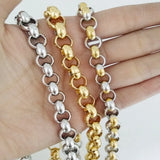 8MM Stainless Steel Silver/Gold Link Chain Necklace or Bracelet