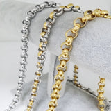 8MM Stainless Steel Silver/Gold Link Chain Necklace or Bracelet