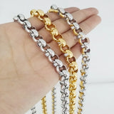 8MM Stainless Steel Silver/Gold Link Chain Necklace or Bracelet