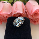 8MM Tungsten Ring with Carbon Fiber and Meteorite Inlay