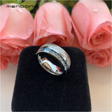 8MM Tungsten Ring with Carbon Fiber and Meteorite Inlay