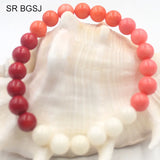 8MM Natural Stone Round Bead Stretch Bracelet
