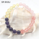 8MM Natural Stone Round Bead Stretch Bracelet