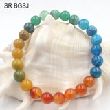 8MM Natural Stone Round Bead Stretch Bracelet