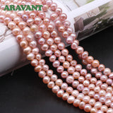 8MM White/Pink/Purple Natural Pearl 925 Silver Necklace Chain Wedding Jewelry