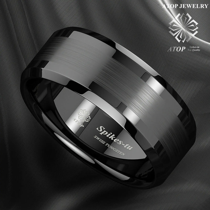 8Mm Tungsten Carbide Wedding Band Mens Jewelry