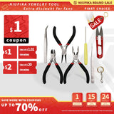 8PC Jewelry Tools Set with Pliers and Scissor Beading Kit for DIY Jewelry Making