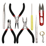 8PC Jewelry Making Tool Set with Pliers and Scissor - Beading DIY Kit