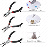 8PC Jewelry Making Tool Kit Beading Pliers Scissor DIY Beaders Tool Set