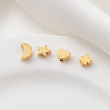 8PCS 14k Plated Bead Spacer Charms for Jewelry Making DIY Supplies