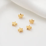 8PCS 14k Plated Bead Spacer Charms for Jewelry Making DIY Supplies