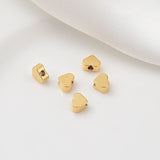 8PCS 14k Plated Bead Spacer Charms for Jewelry Making DIY Supplies