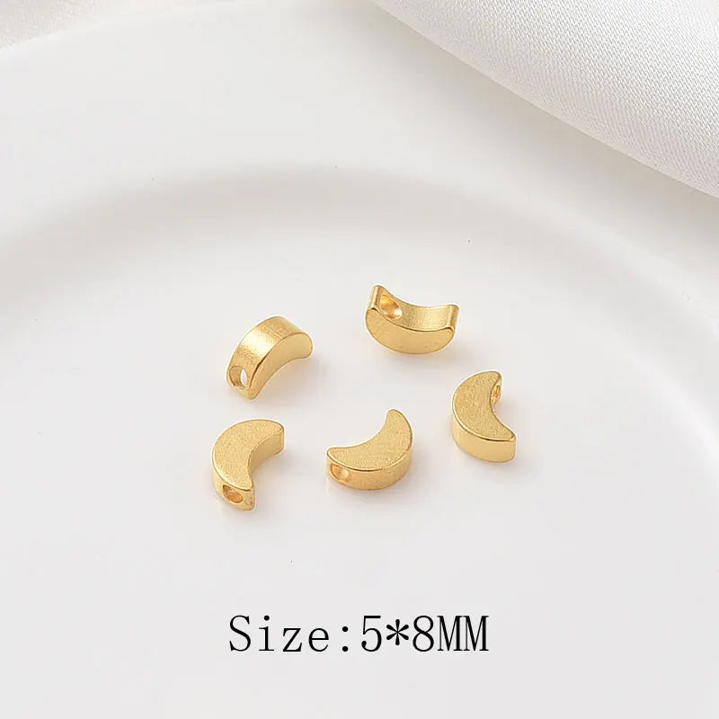 8PCS 14k Plated Bead Spacer Charms for Jewelry Making DIY Supplies