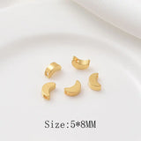 8PCS 14k Plated Bead Spacer Charms for Jewelry Making DIY Supplies