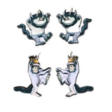 8PCS Cartoon Charms Acrylic Jewelry Findings Earring Necklace DIY