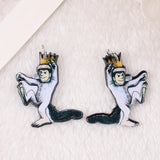 8PCS Cartoon Charms Acrylic Jewelry Findings Earring Necklace DIY