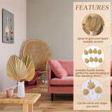 8PCS Dried Palm Leaves Decorations Trimmed Dried Palm Spear Palm Fans