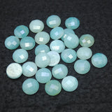 8PCS 14MM Faceted Amazonite Cabochons for DIY Jewelry