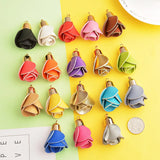 8PCS Flowers Charms 18 Tone Alloy Leather Pendent Necklace