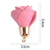 8PCS Flowers Charms 18 Tone Alloy Leather Pendent Necklace